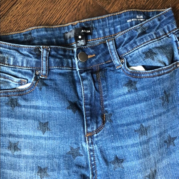 Aqua jeans with stars - Picture 2 of 2